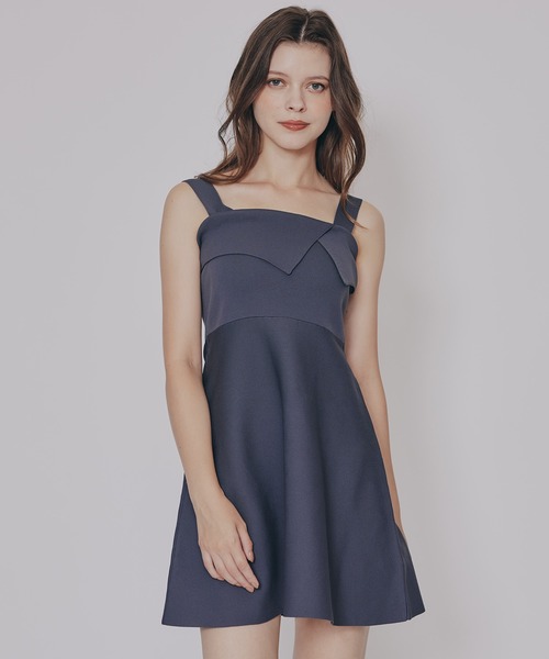 REDYAZEL（レディアゼル）の「チェックショートシャツ×ニットミニワンピース（セットアップ・レディース・ネイビー系/ブラウン系その他/ブルー系その他・FREE）」の10枚目の写真