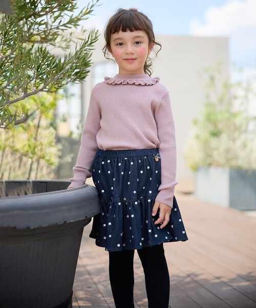 ANY（エニィ）の「ネコ×ドット刺繍 スキャッツ（その他パンツ・キッズ・ネイビー系/ライラック系・90/100/110/120/130）」の8枚目の写真