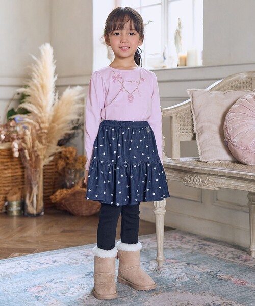 ANY（エニィ）の「ネコ×ドット刺繍 スキャッツ（その他パンツ・キッズ・ネイビー系/ライラック系・90/100/110/120/130）」の9枚目の写真