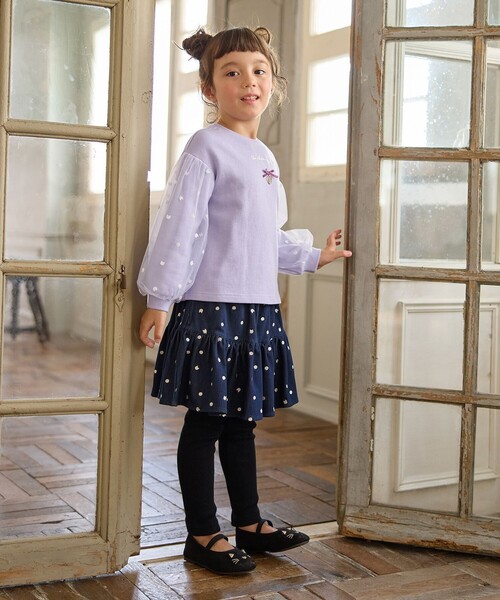 ANY（エニィ）の「ネコ×ドット刺繍 スキャッツ（その他パンツ・キッズ・ネイビー系/ライラック系・90/100/110/120/130）」の11枚目の写真