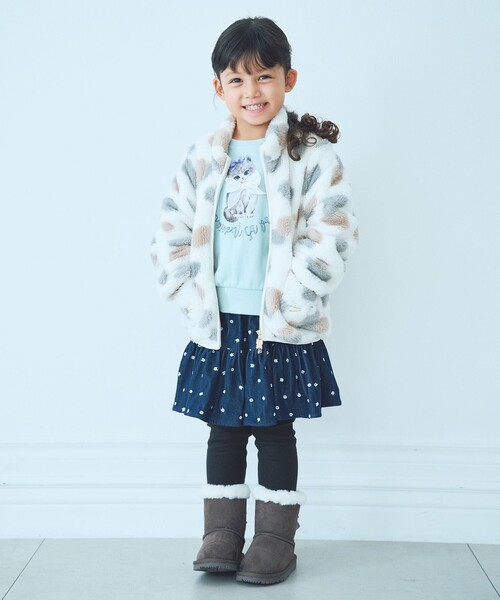 ANY（エニィ）の「ネコ×ドット刺繍 スキャッツ（その他パンツ・キッズ・ネイビー系/ライラック系・90/100/110/120/130）」の14枚目の写真