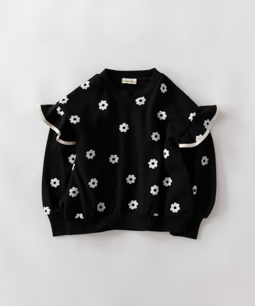 BRANSHES（ブランシェス）の「肩フリルトレーナー（スウェット・キッズ・アイボリー/サックスブルー/ブラック/ラベンダー・90/80/100/140/130/150/120/110）」の2枚目の写真