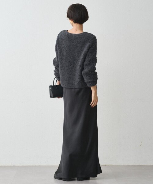 LOUNGEDRESS（ラウンジドレス）の「ウールボアニットコーディガン（カーディガン/ボレロ・レディース・グレー/アイボリー・FREE）」の10枚目の写真