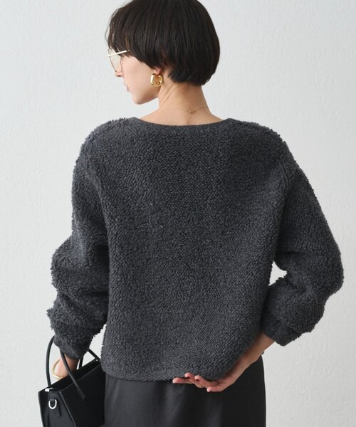 LOUNGEDRESS（ラウンジドレス）の「ウールボアニットコーディガン（カーディガン/ボレロ・レディース・グレー/アイボリー・FREE）」の15枚目の写真