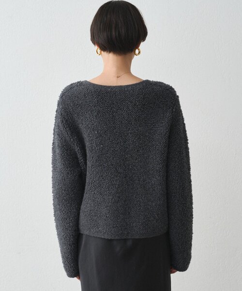 LOUNGEDRESS（ラウンジドレス）の「ウールボアニットコーディガン（カーディガン/ボレロ・レディース・グレー/アイボリー・FREE）」の19枚目の写真