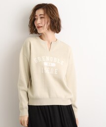 grove | カレッジロゴキーネックニット(ニット/セーター)