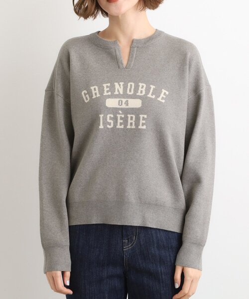 grove(グローブ)の「カレッジロゴキーネックニット(ニット/セーター・レディース・アイボリー/チャコールグレー/ダークグレー・02/03/05/04/01)」の16枚目の写真