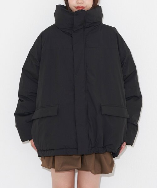 CIAOPANIC（チャオパニック）の「中綿ハッピージャケット（ブルゾン・レディース・グレイッシュベージュ/ブルー/カーキ/ブラック/チャコールグレー・MEDIUM/LARGE）」の7枚目の写真