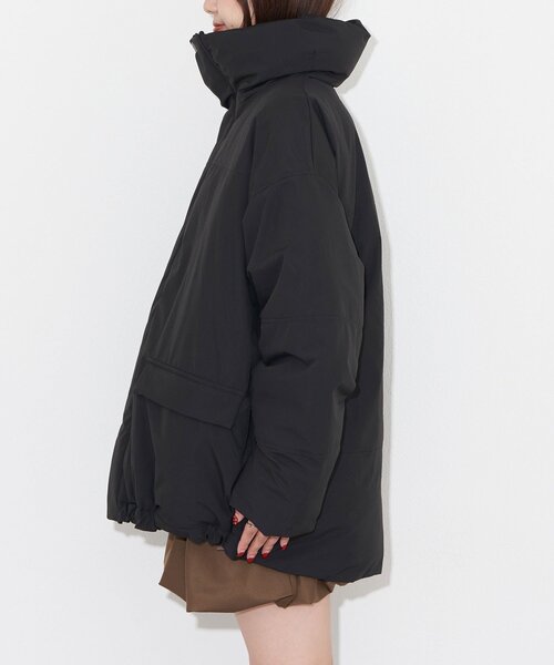 CIAOPANIC（チャオパニック）の「中綿ハッピージャケット（ブルゾン・レディース・グレイッシュベージュ/ブルー/カーキ/ブラック/チャコールグレー・MEDIUM/LARGE）」の8枚目の写真