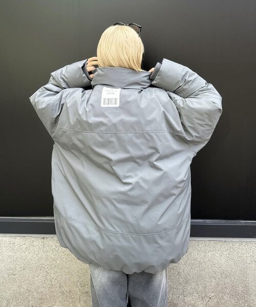 CIAOPANIC（チャオパニック）の「中綿ハッピージャケット（ブルゾン・レディース・グレイッシュベージュ/ブルー/カーキ/ブラック/チャコールグレー・MEDIUM/LARGE）」の14枚目の写真