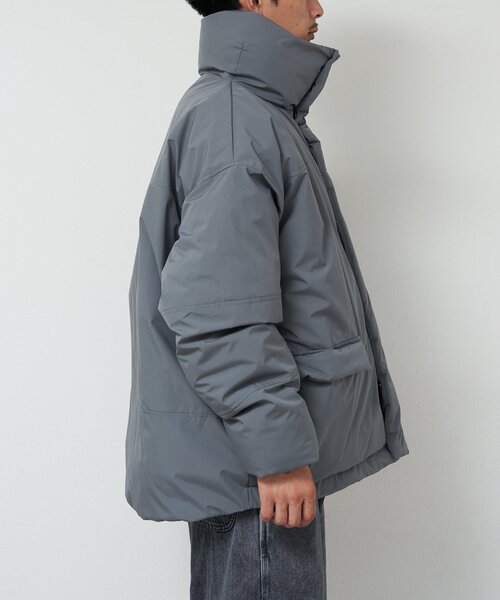 新品未使用　チャオパニック　ハーフフードハッピージャケット　グレー　M セール】中綿ハッピージャケット（ブルゾン）｜CIAOPANIC（チャオ