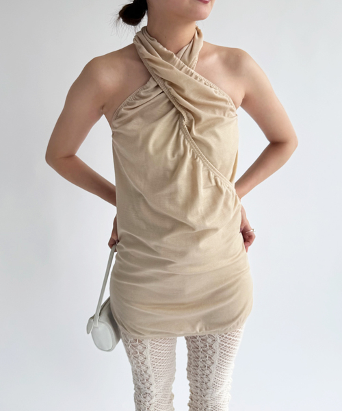 EDIT. FOR LULU（エディットフォールル）の「【PAN/パン】WOOL INFINITY NECK（Tシャツ/カットソー・レディース・ベージュ・FREE）」の7枚目の写真