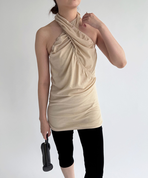 EDIT. FOR LULU（エディットフォールル）の「【PAN/パン】WOOL INFINITY NECK（Tシャツ/カットソー・レディース・ベージュ・FREE）」の9枚目の写真