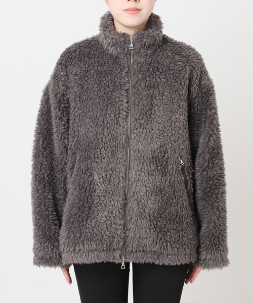 JOURNAL STANDARD（ジャーナルスタンダード）の「エアリーボア ブルゾン（ブルゾン・レディース・ベージュ/チャコールグレー・FREE）」の21枚目の写真