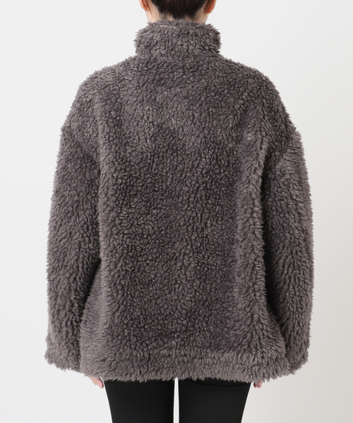 JOURNAL STANDARD（ジャーナルスタンダード）の「エアリーボア ブルゾン（ブルゾン・レディース・ベージュ/チャコールグレー・FREE）」の20枚目の写真