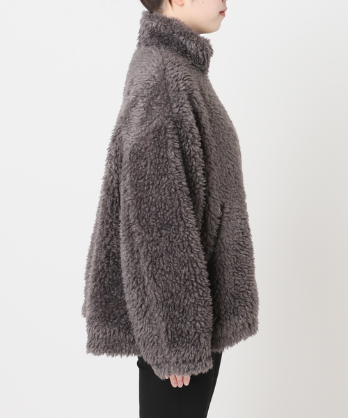 JOURNAL STANDARD（ジャーナルスタンダード）の「エアリーボア ブルゾン（ブルゾン・レディース・ベージュ/チャコールグレー・FREE）」の18枚目の写真