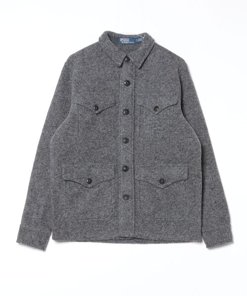 【定価9.7万✨】現行ポロラルフローレン ウールブレンド フィールドジャケットL セール】フェルテッド ウールブレンド シケット ジャケット（その他