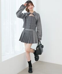 MAJESTIC LEGON | スイッチングパターンプリーツスカパン(スカート)