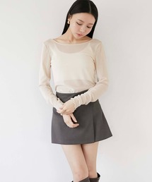 Luan（ルアン）の「【Luan】SHEER VELOUR BODY SUIT/シアーベロアボディースーツ（Tシャツ/カットソー）」