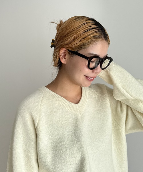 CANAL JEAN（キャナルジーン）の「Dume　MERIVOボールドフレームアイウェア（サングラス・レディース・ブラウン/ブラック/カーキ・ONE SIZE）」の6枚目の写真