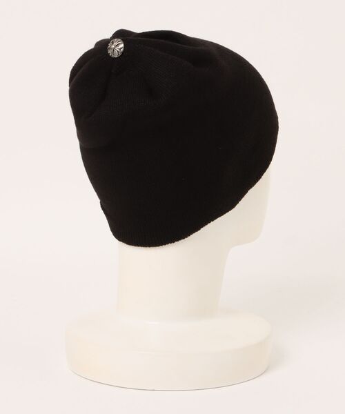 Chikashitsu +(チカシツプラス)の「【Chikashitsu +】top rivet beanie / 【チカシツプラス】トップリベットビーニー(ニットキャップ/ビーニー・メンズ・ホワイト/ブラック・ONE SIZE)」の7枚目の写真