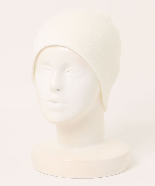 Chikashitsu +(チカシツプラス)の「【Chikashitsu +】top rivet beanie / 【チカシツプラス】トップリベットビーニー(ニットキャップ/ビーニー・メンズ・ホワイト/ブラック・ONE SIZE)」の6枚目の写真