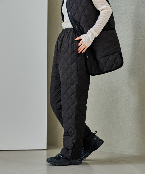 FREAK'S STORE(フリークスストア)の「PRIMALOFT ダイヤキルトパンツ/プリマロフト<セットアップ対応>(その他パンツ・レディース・ブラック/オリーブ・SMALL/MEDIUM)」の2枚目の写真