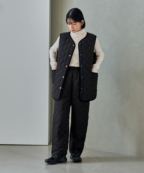 FREAK'S STORE(フリークスストア)の「PRIMALOFT ダイヤキルトパンツ/プリマロフト<セットアップ対応>(その他パンツ・レディース・ブラック/オリーブ・SMALL/MEDIUM)」の18枚目の写真