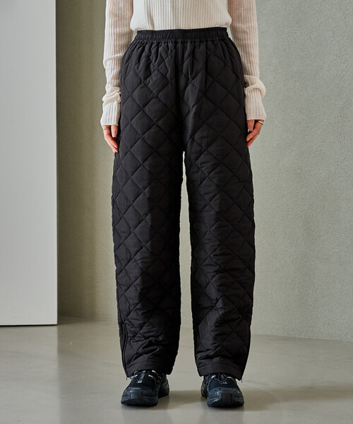 FREAK'S STORE(フリークスストア)の「PRIMALOFT ダイヤキルトパンツ/プリマロフト<セットアップ対応>(その他パンツ・レディース・ブラック/オリーブ・SMALL/MEDIUM)」の10枚目の写真