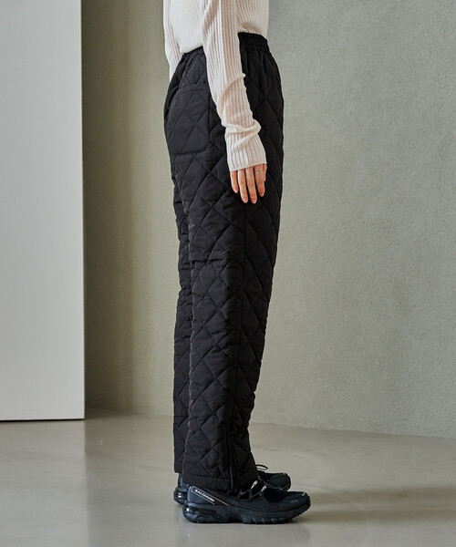 FREAK'S STORE(フリークスストア)の「PRIMALOFT ダイヤキルトパンツ/プリマロフト<セットアップ対応>(その他パンツ・レディース・ブラック/オリーブ・SMALL/MEDIUM)」の6枚目の写真