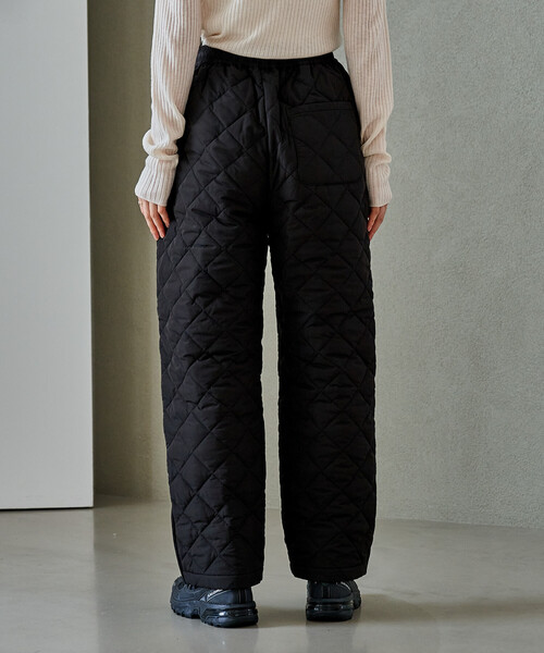 FREAK'S STORE(フリークスストア)の「PRIMALOFT ダイヤキルトパンツ/プリマロフト<セットアップ対応>(その他パンツ・レディース・ブラック/オリーブ・SMALL/MEDIUM)」の8枚目の写真