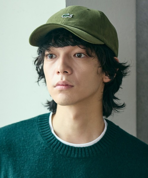 LACOSTE(ラコステ)の「ワンポイントワニロゴ・コーデュロイキャップ(キャップ・メンズ・カーキ/ブラック/ベージュ・58cm)」の4枚目の写真