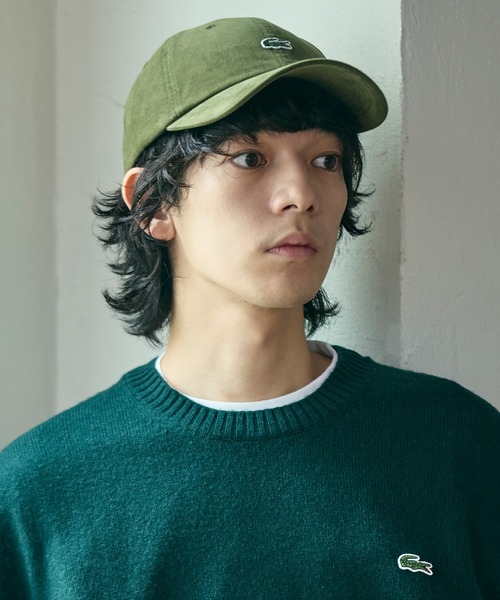 LACOSTE(ラコステ)の「ワンポイントワニロゴ・コーデュロイキャップ(キャップ・メンズ・カーキ/ブラック/ベージュ・58cm)」の6枚目の写真