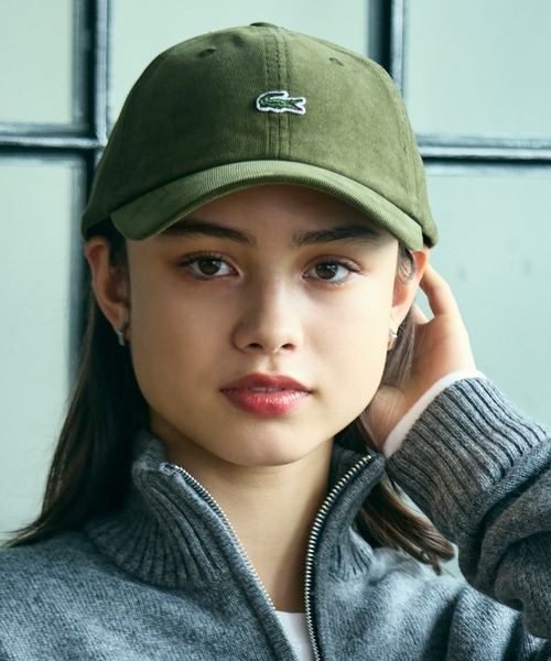 LACOSTE(ラコステ)の「ワンポイントワニロゴ・コーデュロイキャップ(キャップ・メンズ・カーキ/ブラック/ベージュ・58cm)」の10枚目の写真