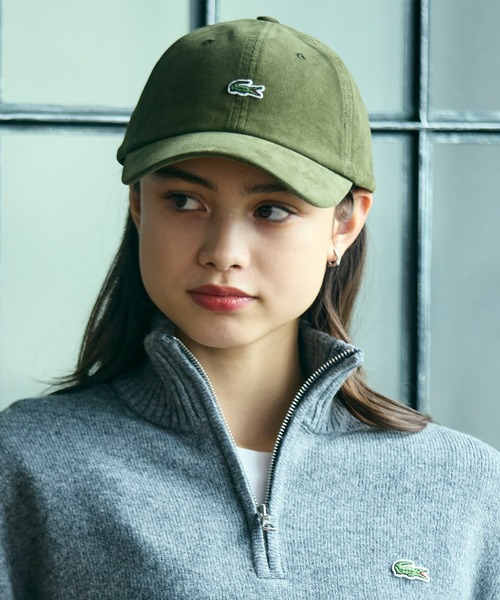 LACOSTE(ラコステ)の「ワンポイントワニロゴ・コーデュロイキャップ(キャップ・メンズ・カーキ/ブラック/ベージュ・58cm)」の11枚目の写真