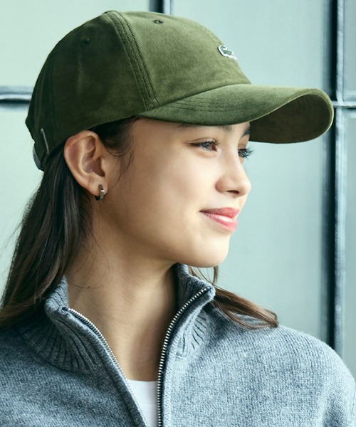 LACOSTE(ラコステ)の「ワンポイントワニロゴ・コーデュロイキャップ(キャップ・メンズ・カーキ/ブラック/ベージュ・58cm)」の12枚目の写真