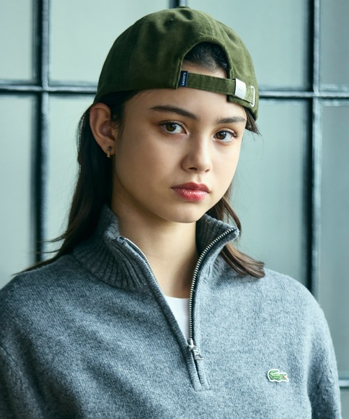 LACOSTE(ラコステ)の「ワンポイントワニロゴ・コーデュロイキャップ(キャップ・メンズ・カーキ/ブラック/ベージュ・58cm)」の13枚目の写真