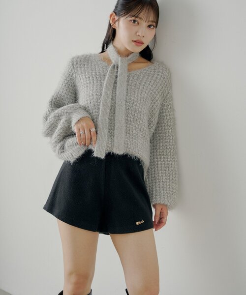 Chico（チコ）の「【2サイズ展開あり】ブローチ付きコンパクトショートパンツ（その他パンツ・レディース・ベージュ/ブラウン/ブラック・FREE/MEDIUM）」の10枚目の写真