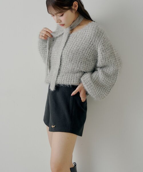 Chico（チコ）の「【2サイズ展開あり】ブローチ付きコンパクトショートパンツ（その他パンツ・レディース・ベージュ/ブラウン/ブラック・FREE/MEDIUM）」の8枚目の写真