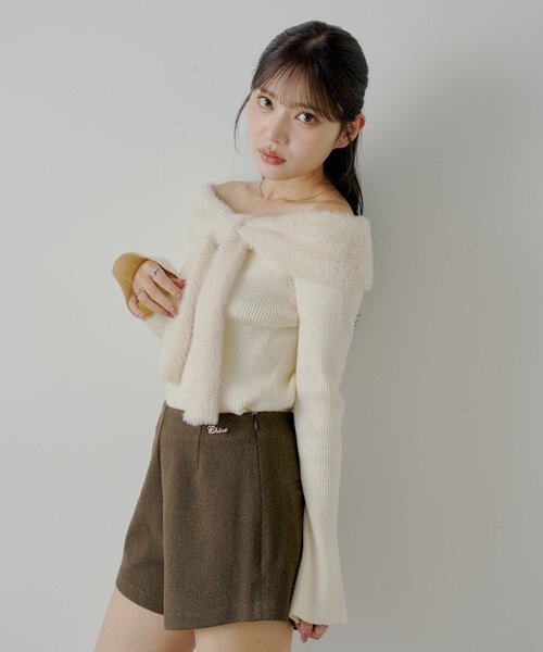 2サイズ展開あり】ブローチ付きコンパクトショートパンツ（その他