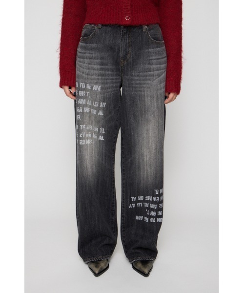 LAGUA GEM（ラグアジェム）の「VINTAGE PRINT STRAIGHT デニム（デニムパンツ・レディース・ブルー/ブラック・22inch/23inch/24inch/25inch/26inch）」の18枚目の写真