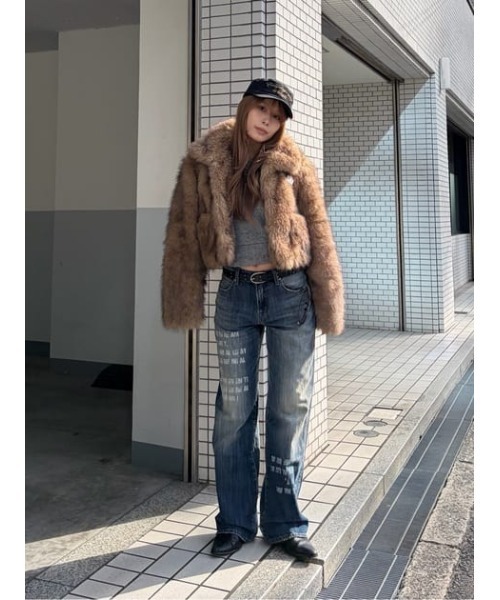 VINTAGE PRINT STRAIGHT デニム（デニムパンツ）｜LAGUA GEM