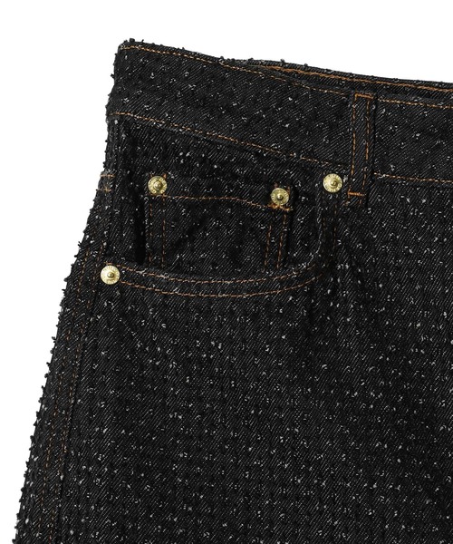 GANNI(ガニー)の「GANNI Fluffy Denim Carpenter Jeans J1617(デニムパンツ・レディース・ブラック・26inch)」の4枚目の写真