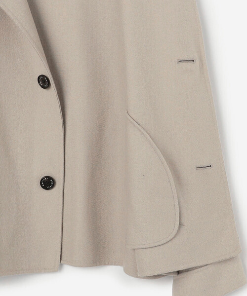 ORCIVAL（オーシバル）の「ORCIVAL | リバーウール ノーカラーブルゾン WOMEN（ノーカラージャケット・レディース・ベージュ/グレー/ダークネイビー・2）」の9枚目の写真