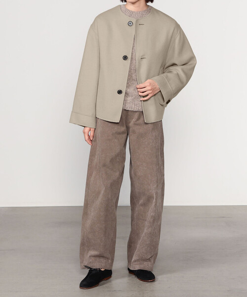 ORCIVAL | リバーウール ノーカラーブルゾン WOMEN（ノーカラー