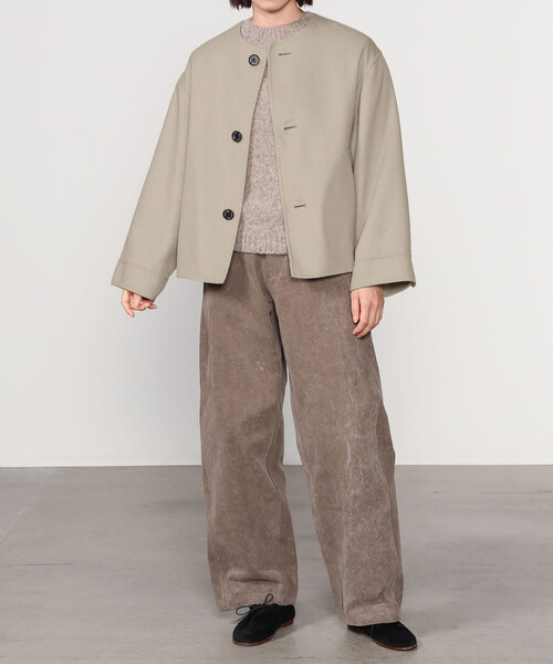 ORCIVAL（オーシバル）の「ORCIVAL | リバーウール ノーカラーブルゾン WOMEN（ノーカラージャケット・レディース・ベージュ/グレー/ダークネイビー・2）」の15枚目の写真