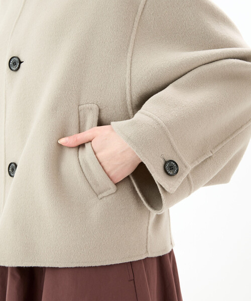 ORCIVAL | リバーウール ノーカラーブルゾン WOMEN（ノーカラー