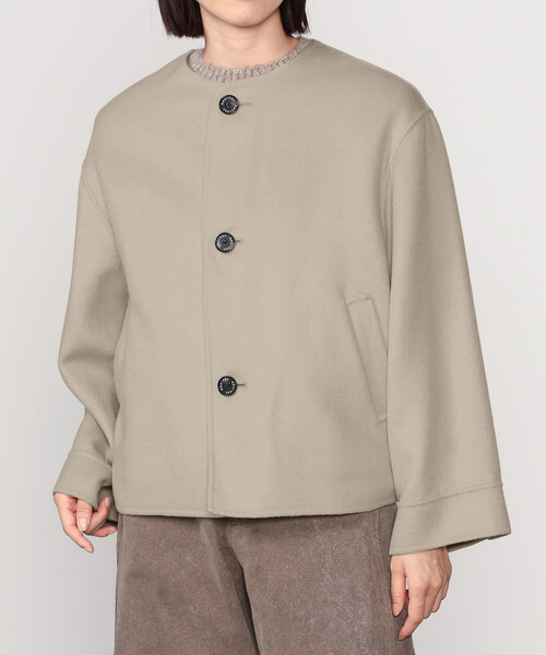 ORCIVAL | リバーウール ノーカラーブルゾン WOMEN（ノーカラー