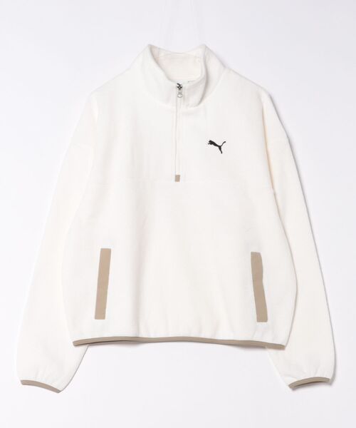 PUMA(プーマ)の「《PUMA》AUTUMN パイル FL ハーフZIP(スウェット・メンズ・ブラック/ホワイト系その他・L/M/S/XL)」の1枚目の写真