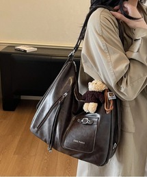 FREE STYLISTS（フリー スタイリスト）の「Y2K  チャーム付き大容量バッグ ショルダーバッグ＆斜め掛けバッグ デイリー＆通勤用/3WAY（ショルダーバッグ）」